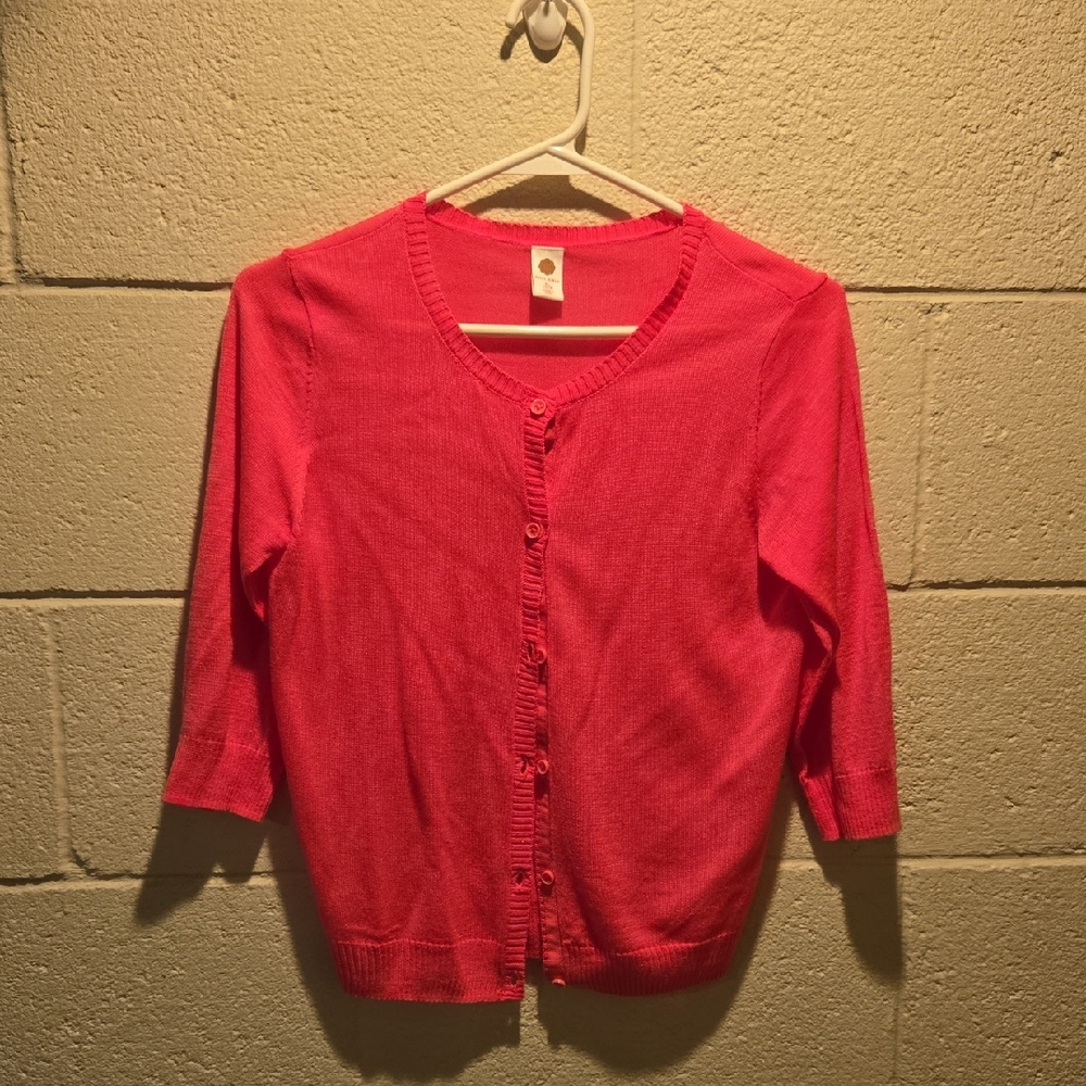 Total Girl Pink Knit Cardigan Sweater